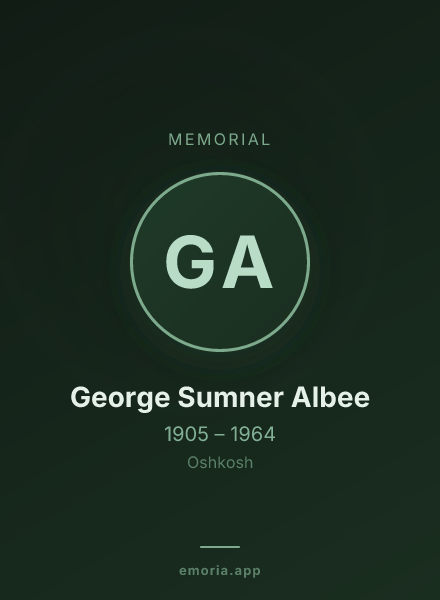 Memorial portrait of George Sumner Albee