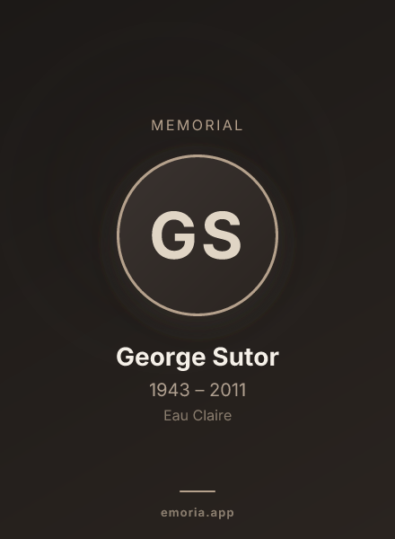Memorial portrait of George Sutor