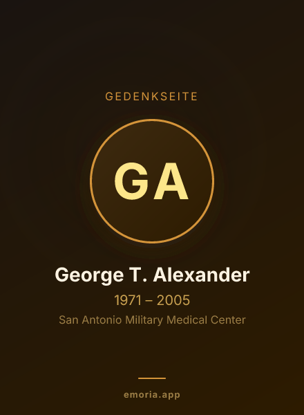 Gedenkportrait von George T. Alexander