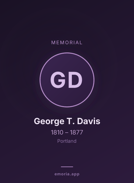 Memorial portrait of George T. Davis