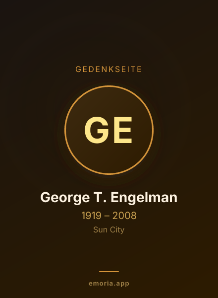 Gedenkportrait von George T. Engelman
