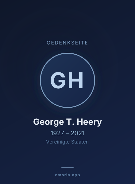 Gedenkportrait von George T. Heery