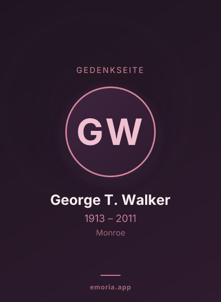 Gedenkportrait von George T. Walker
