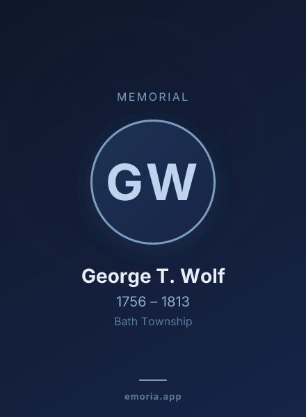Memorial portrait of George T. Wolf