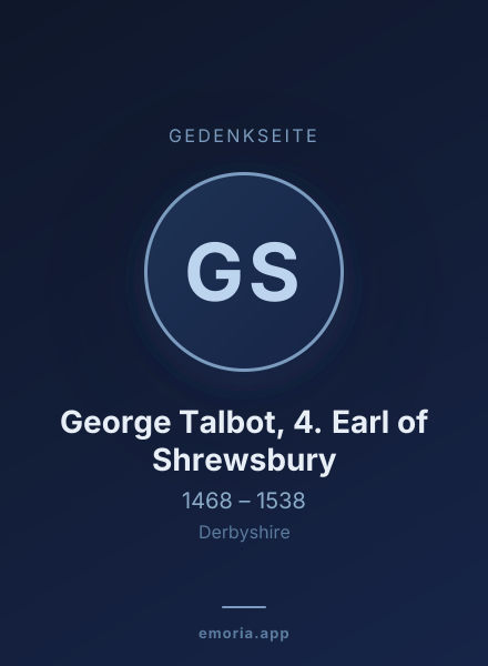 Gedenkportrait von George Talbot, 4. Earl of Shrewsbury