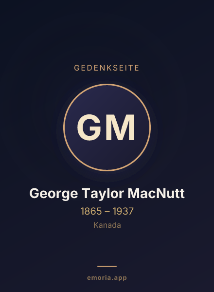 Gedenkportrait von George Taylor MacNutt