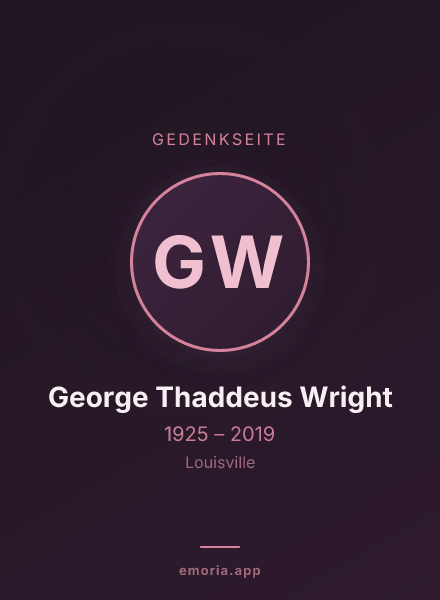 Gedenkportrait von George Thaddeus Wright