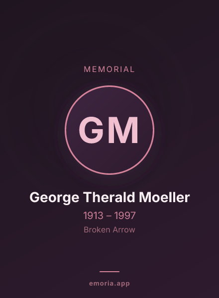 Memorial portrait of George Therald Moeller