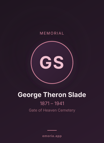 Memorial portrait of George Theron Slade