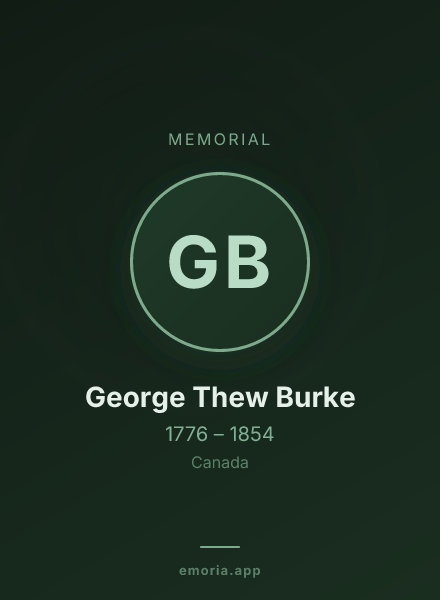 Memorial portrait of George Thew Burke