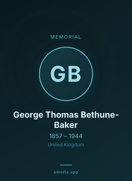 Memorial portrait of George Thomas Bethune-Baker