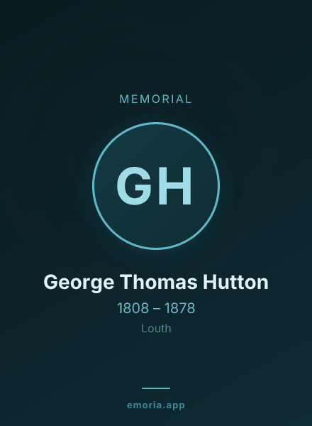Memorial portrait of George Thomas Hutton
