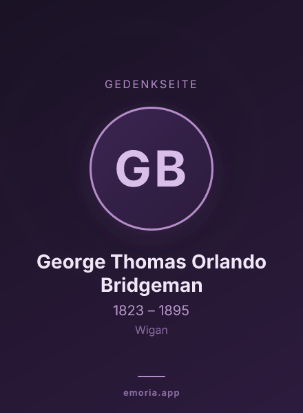 Gedenkportrait von George Thomas Orlando Bridgeman