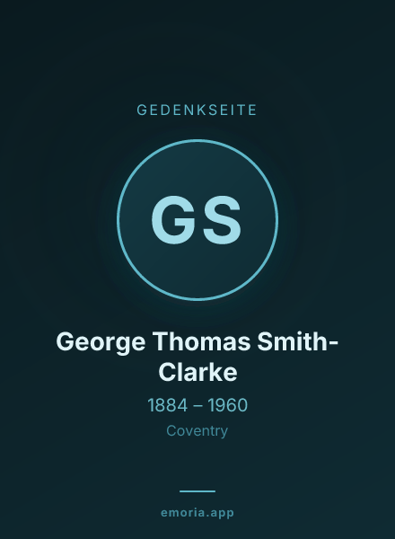 Gedenkportrait von George Thomas Smith-Clarke