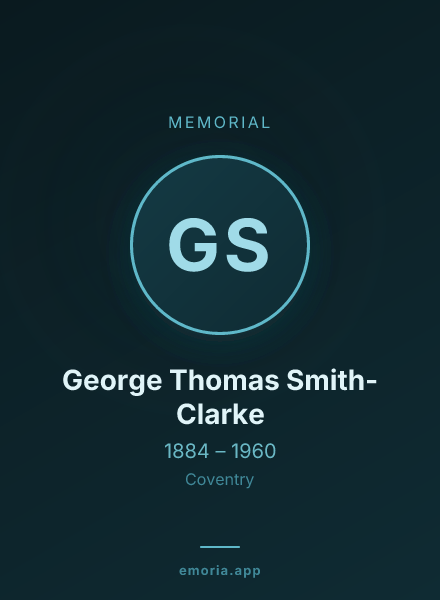 Memorial portrait of George Thomas Smith-Clarke