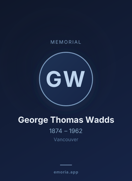 Memorial portrait of George Thomas Wadds