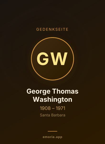 Gedenkportrait von George Thomas Washington