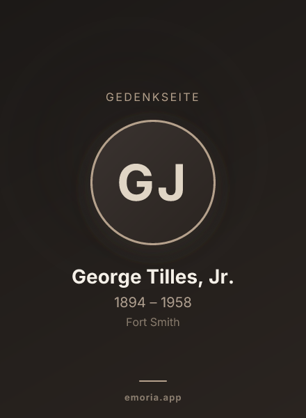 Gedenkportrait von George Tilles, Jr.