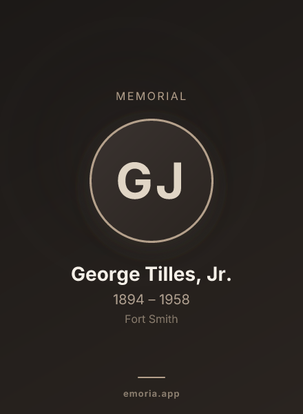 Memorial portrait of George Tilles, Jr.