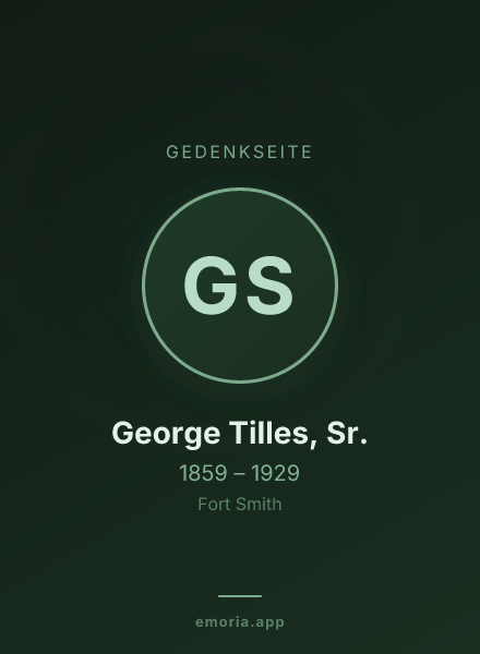 Gedenkportrait von George Tilles, Sr.