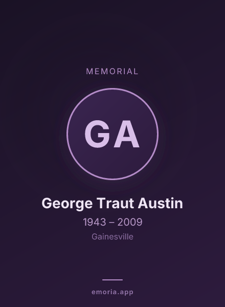 Memorial portrait of George Traut Austin