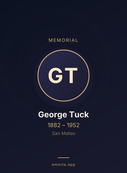 Memorial portrait of George Tuck