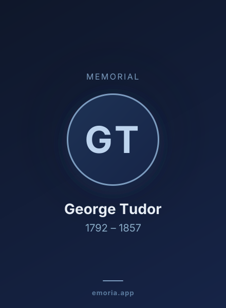 Memorial portrait of George Tudor