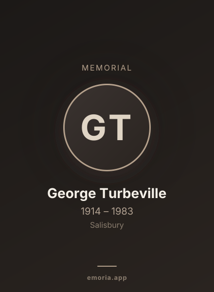 Memorial portrait of George Turbeville