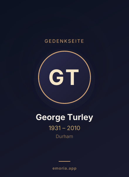Gedenkportrait von George Turley