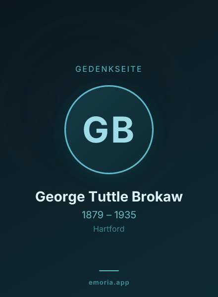 Gedenkportrait von George Tuttle Brokaw