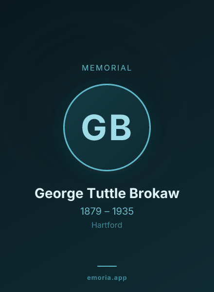 Memorial portrait of George Tuttle Brokaw
