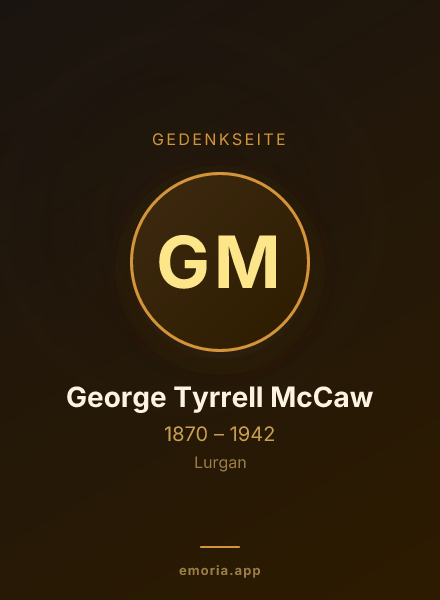 Gedenkportrait von George Tyrrell McCaw