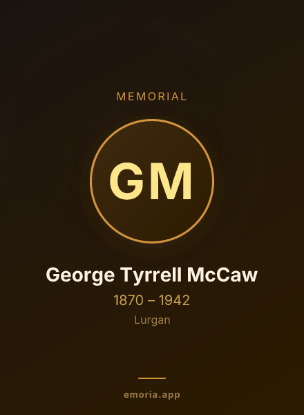 Memorial portrait of George Tyrrell McCaw
