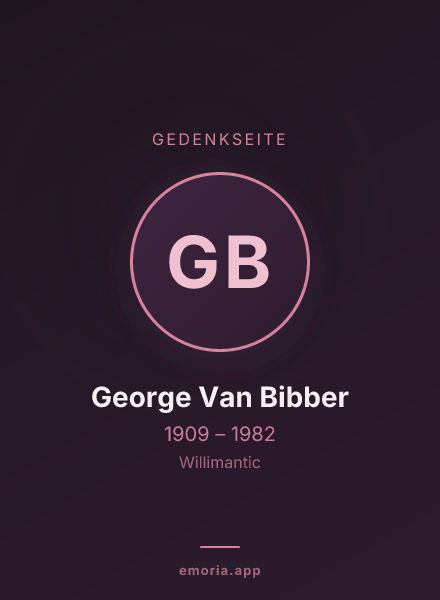 Gedenkportrait von George Van Bibber