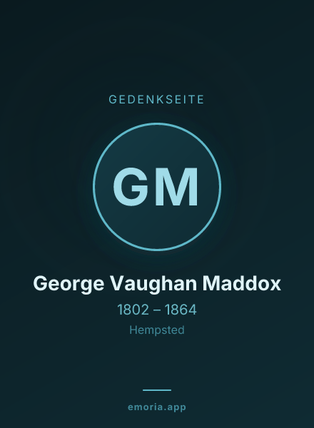 Gedenkportrait von George Vaughan Maddox