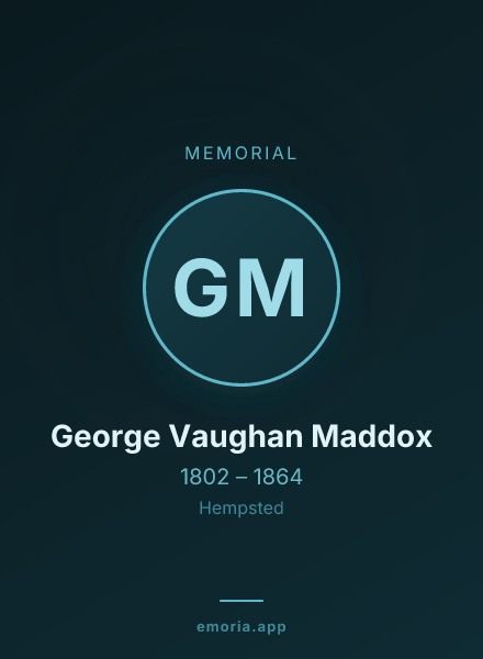 Memorial portrait of George Vaughan Maddox