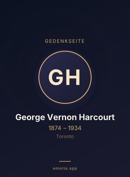 Gedenkportrait von George Vernon Harcourt