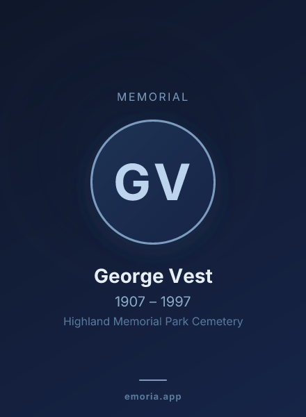 Memorial portrait of George Vest