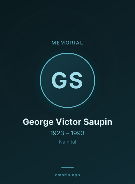 Memorial portrait of George Victor Saupin