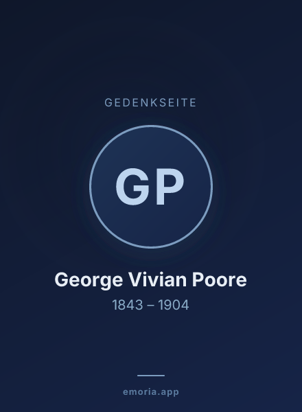 Gedenkportrait von George Vivian Poore