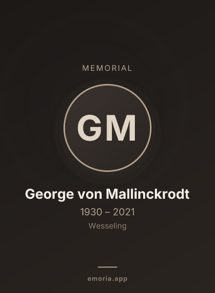 Memorial portrait of George von Mallinckrodt