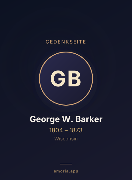 Gedenkportrait von George W. Barker