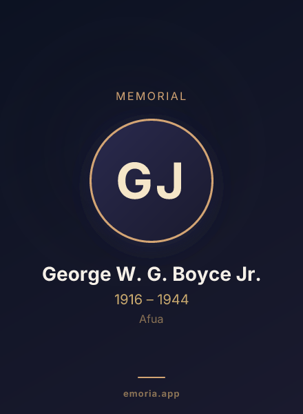 Memorial portrait of George W. G. Boyce Jr.