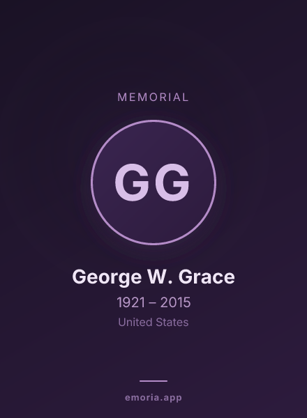 Memorial portrait of George W. Grace