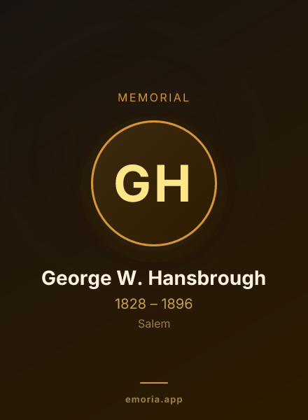 Memorial portrait of George W. Hansbrough