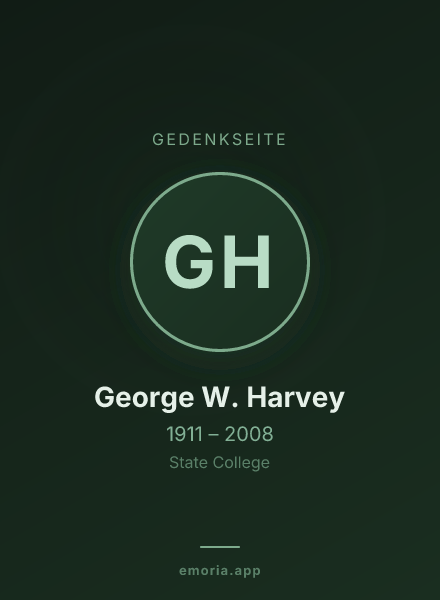 Gedenkportrait von George W. Harvey
