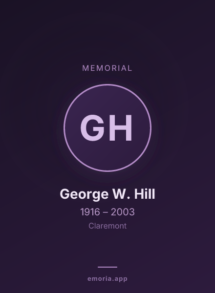 Memorial portrait of George W. Hill