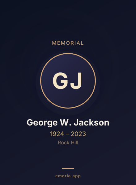 Memorial portrait of George W. Jackson