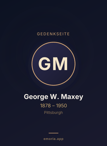 Gedenkportrait von George W. Maxey