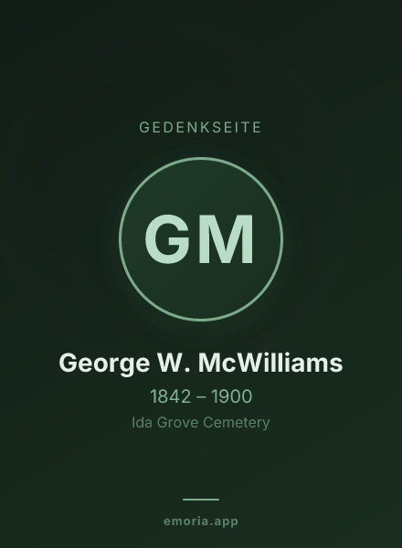 Gedenkportrait von George W. McWilliams